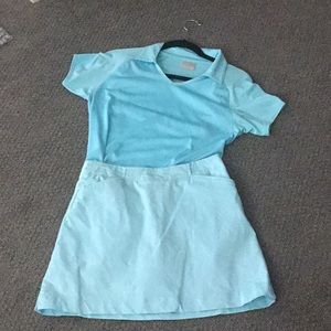 Nike Golf Matching Turquoise Golf Shirt & Skort